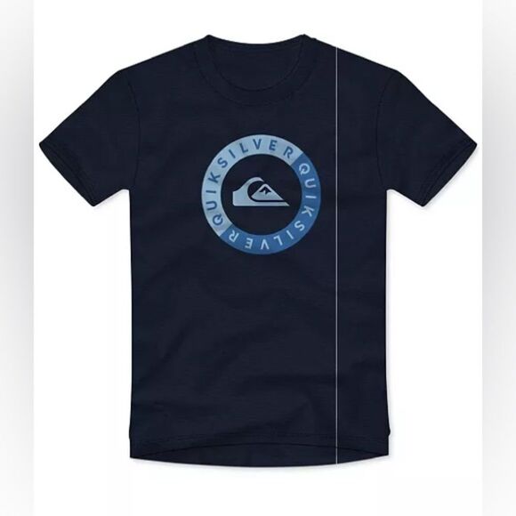 Quicksilver‎ Shores Away Graphic T-Shirt Navy S NWT IN PACKAGE - Picture 1 of 7
